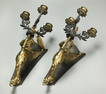 Pair of vintage metal wall lights sconces