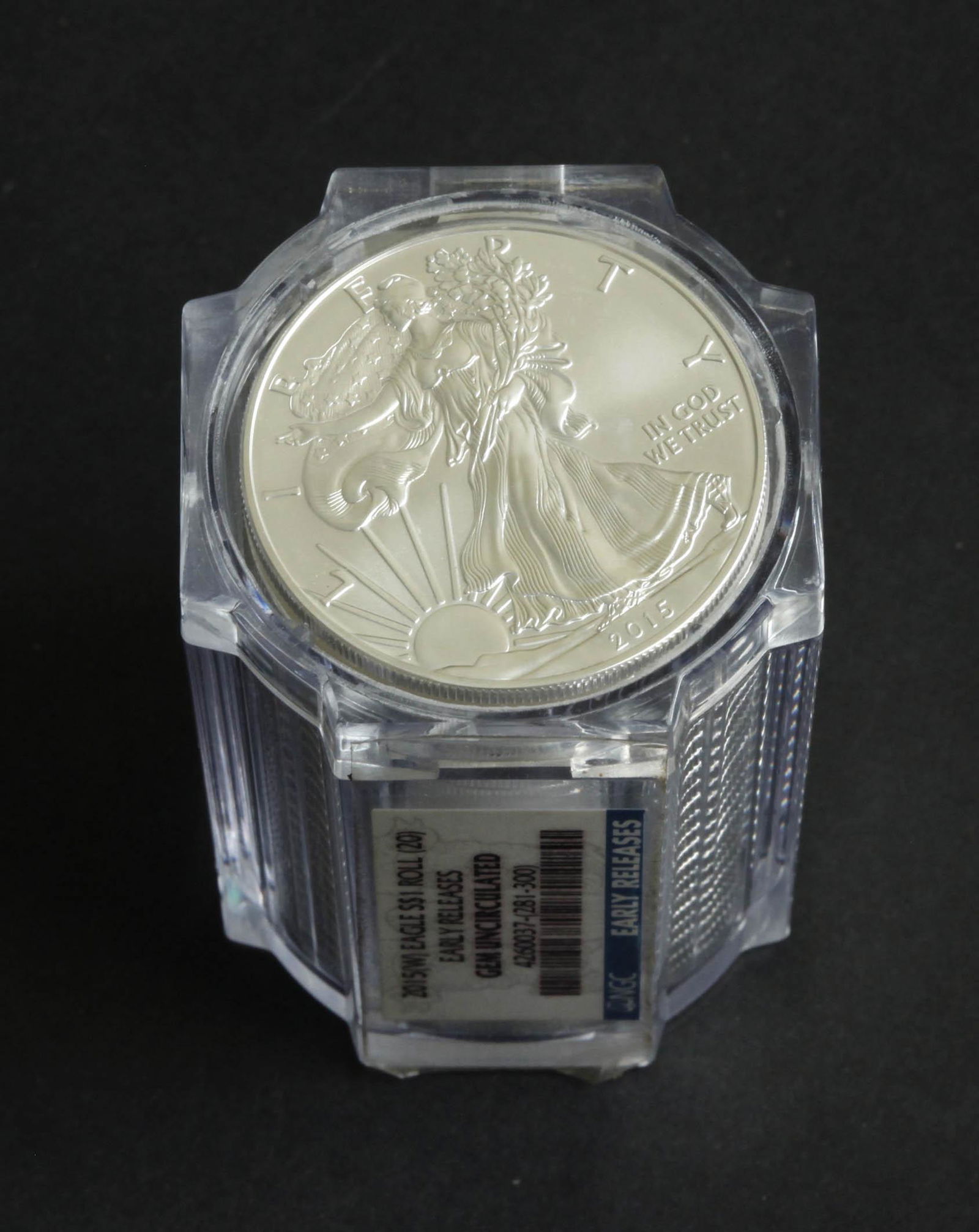 2015 (W) Silver Eagle NGC Certified 20 Coin Roll GEM UNC FDI (1 of 5)