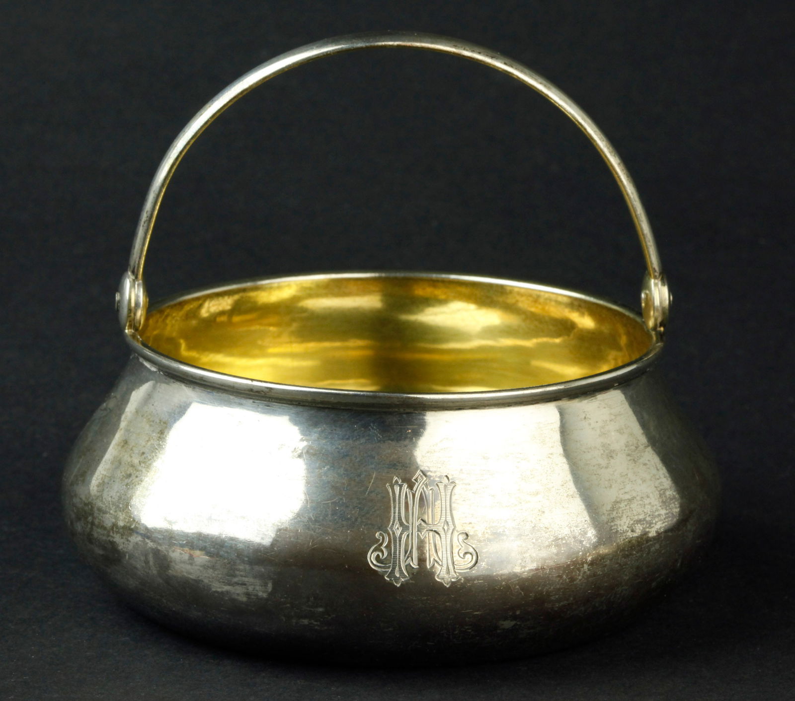 19th century Russian silver 84 sugar basket , marked "SAZIKOV N.K 1875 84" (1 of 5)