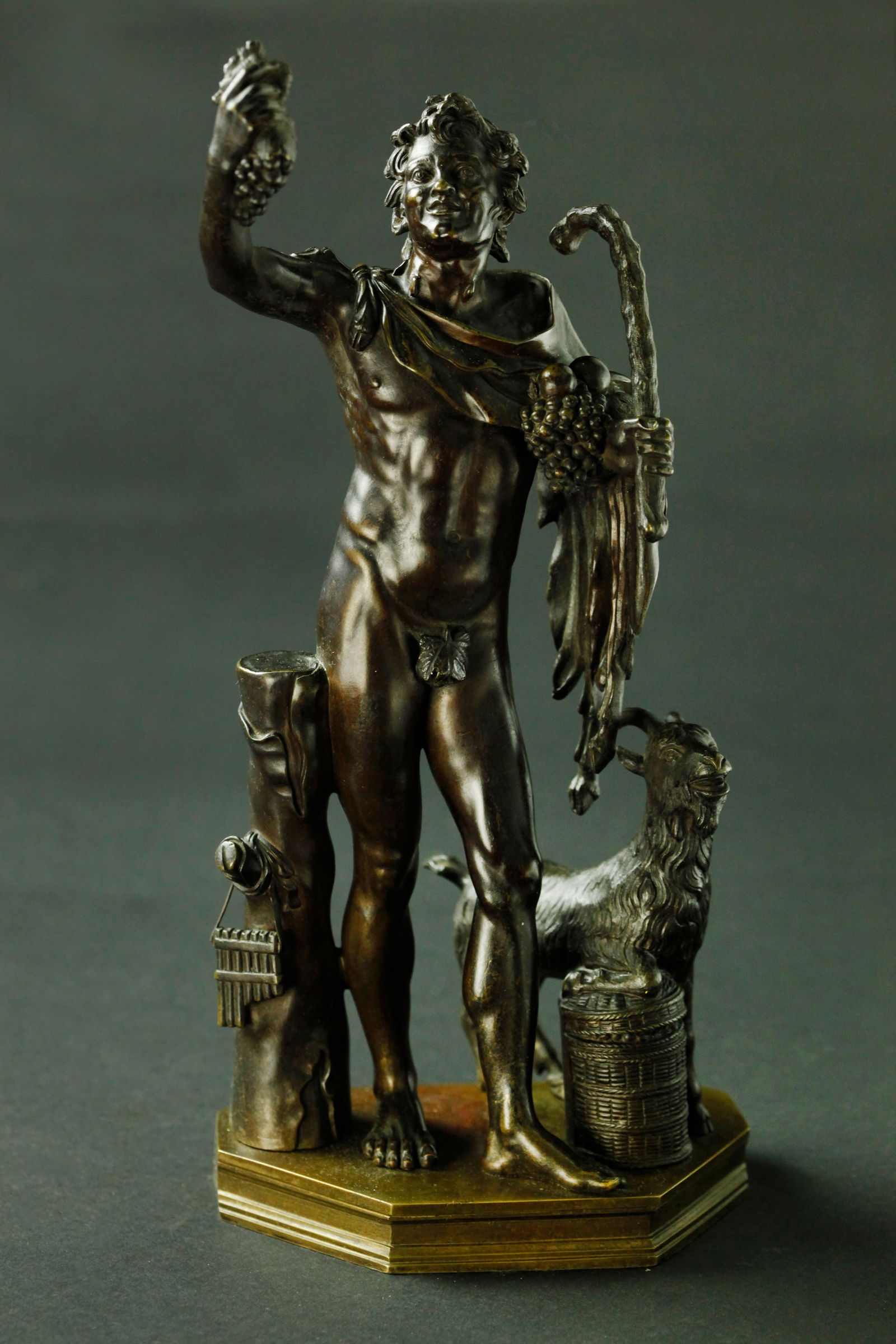 Very rare grand tour bronze sculpture of Fauno Rosso, signed" A.Nelli.Roma (1 of 8)