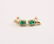 A Pair Of 18K gold, Emerald & Diamond Earrings