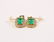 A Pair Of 18K gold, emerald & Diamond Earrings - 2