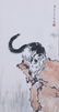 Chinese painting of cat by Xu Beihong