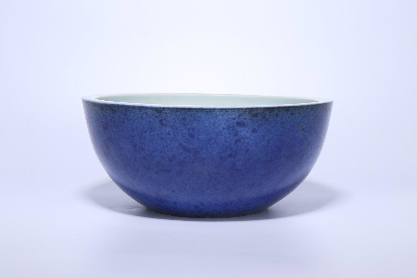 A Chinese Blue Glazed Porcelain Washer,Ming Dynasty: A Chinese Blue Glazed Porcelain Washer,Ming Dynasty,H:12cm Mouth:27cm Bottom:12cm
