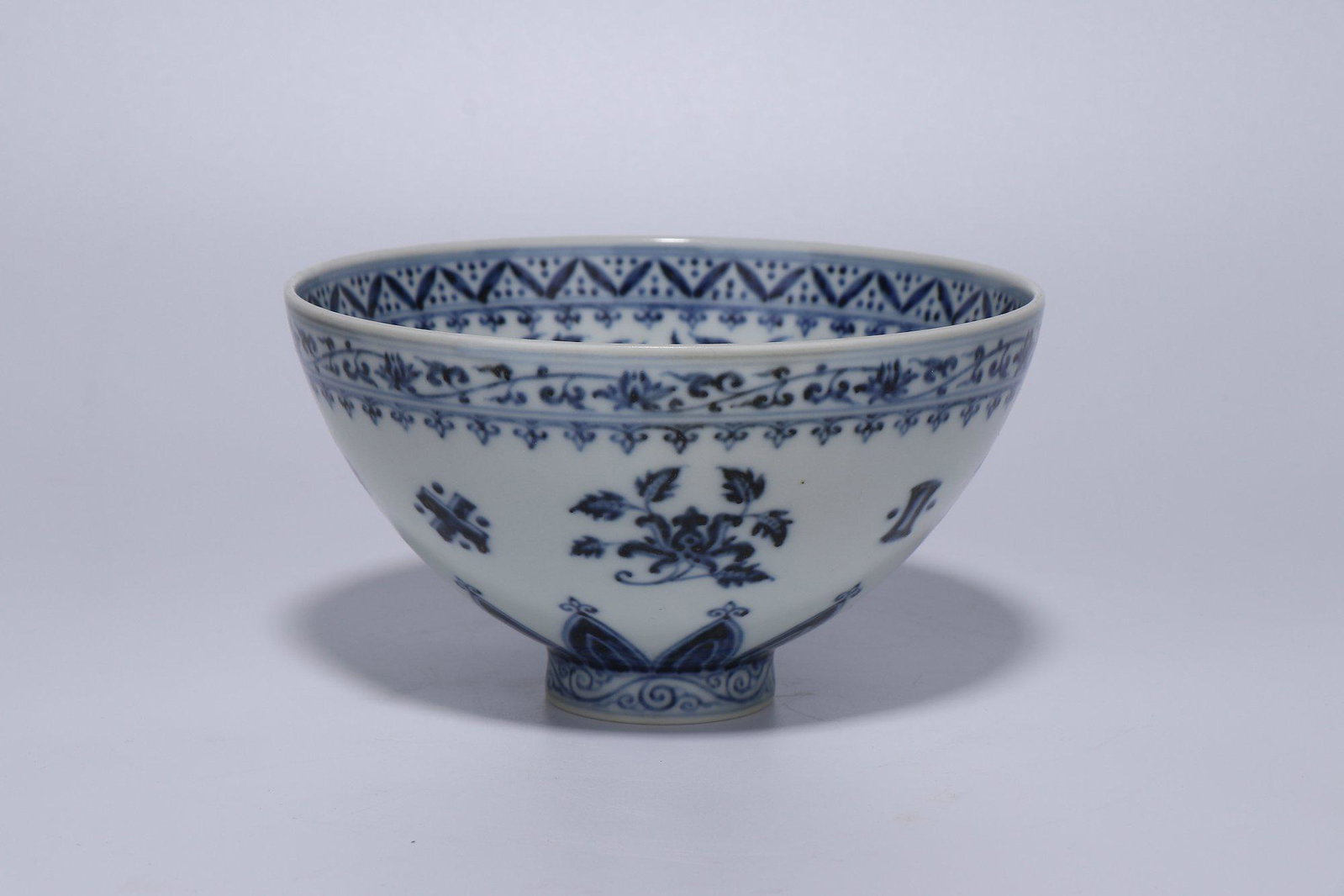 A Chinese Blue And White Porcelain Bowl,Ming Dynasty: A Chinese Blue And White Porcelain Bowl,Ming Dynasty,
