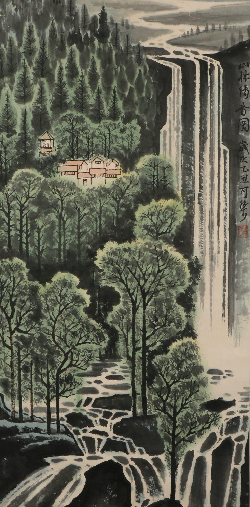 a chinese painting by li keran: L:127,W:62