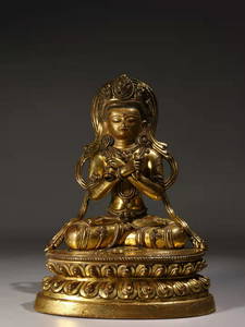 A Gilt Bronze Vajradhara Statue