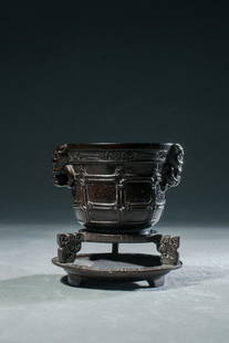 Qing Dynasty Zitan Rosewood Cup , China: Height: 8cm Diameter: 7.3cm Net Height: 5cm