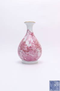 18Th Century Period Of Qianlong Porcelain "Landscape" Bottle, China