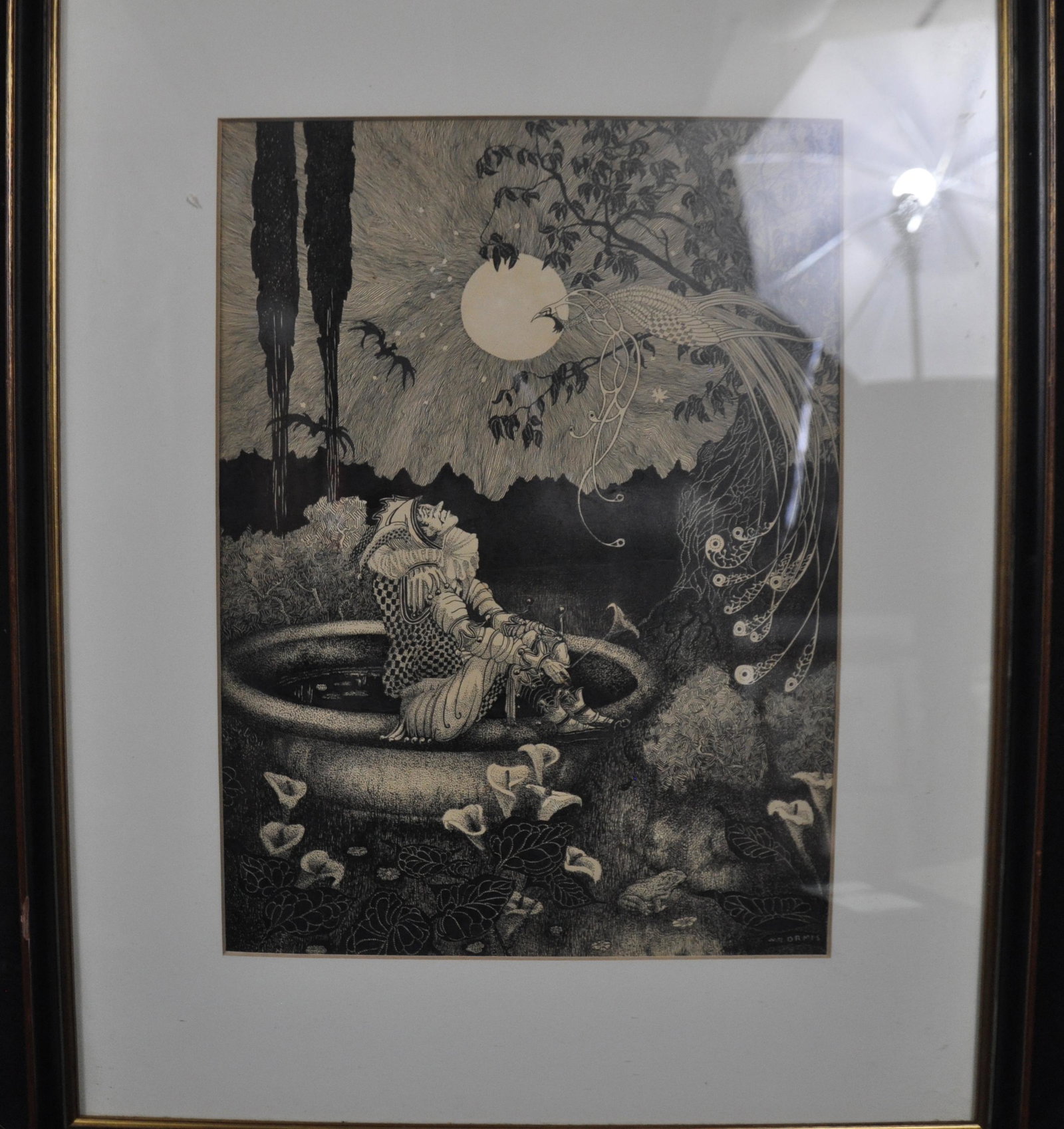 W.R. Ormes, Illustration: W.R. Ormes, Ink on paper, Children's Illustration, 14 x 10", 21 x 17".This work is stylistically similar to the early works of Mayfield Parrish.