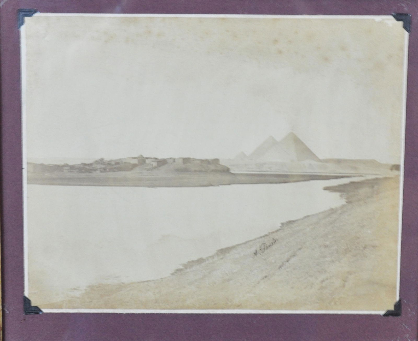 Antonio Beato, Photographer, Egyptian Pyramids Scene (1 of 7)