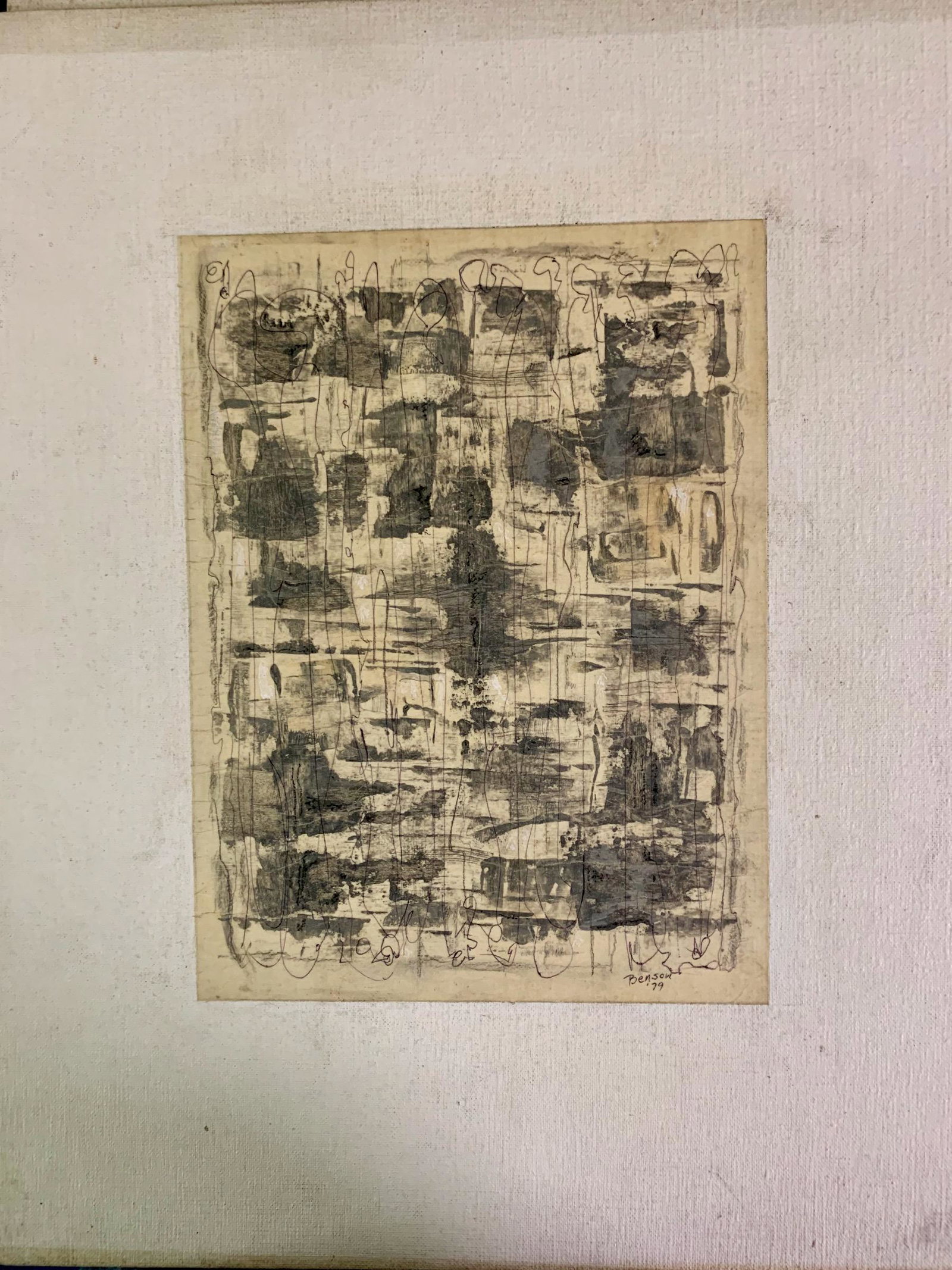 John William Benson American Artist Abstract work: John William Birger Benson (1904-1978), American Artist, Abstract Expressionist work, sheet size, 12 x 9", Exhibited with: Kennedy Galleries, New York, NY, show of marine paintings (December, 1922) ; 