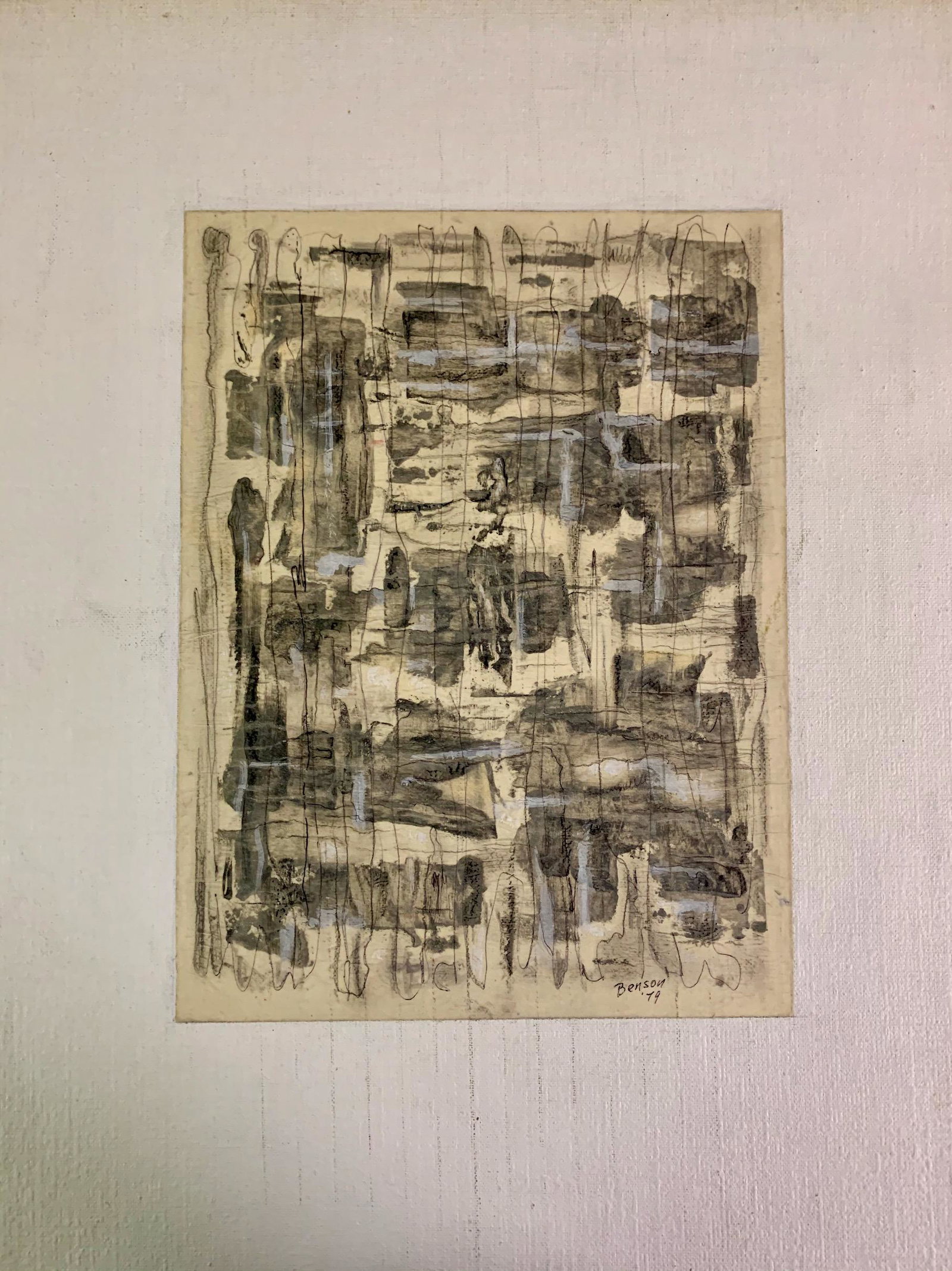 John William Benson American Artist Abstract work: John William Birger Benson (1904-1978), American Artist, Abstract Expressionist work, sheet size, 12 x 9", Exhibited with: Kennedy Galleries, New York, NY, show of marine paintings (December, 1922) ; 