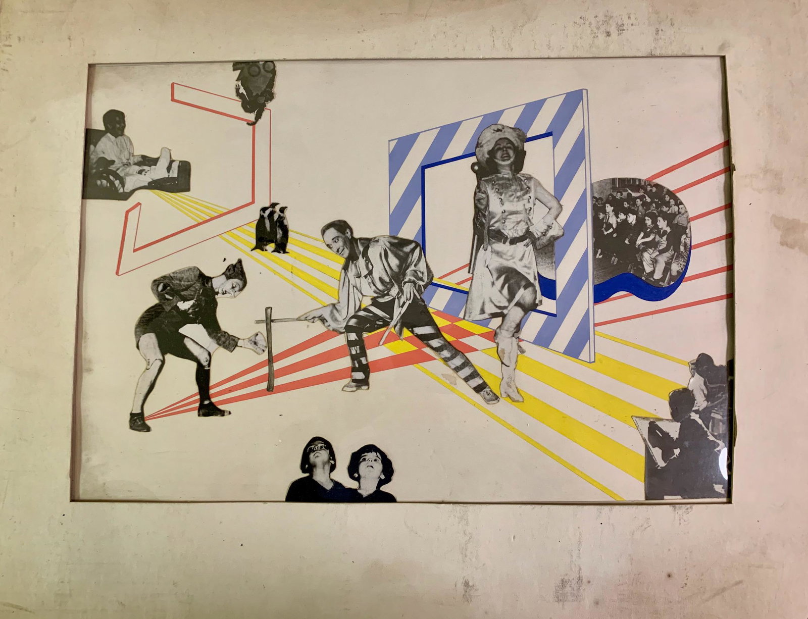 Surrealist collage unsigned circa 1940's: Surrealist collage unsigned circa 1940's, sight size, 12 x 18", possibly by John W. Benson, this came with the other material from his estate.