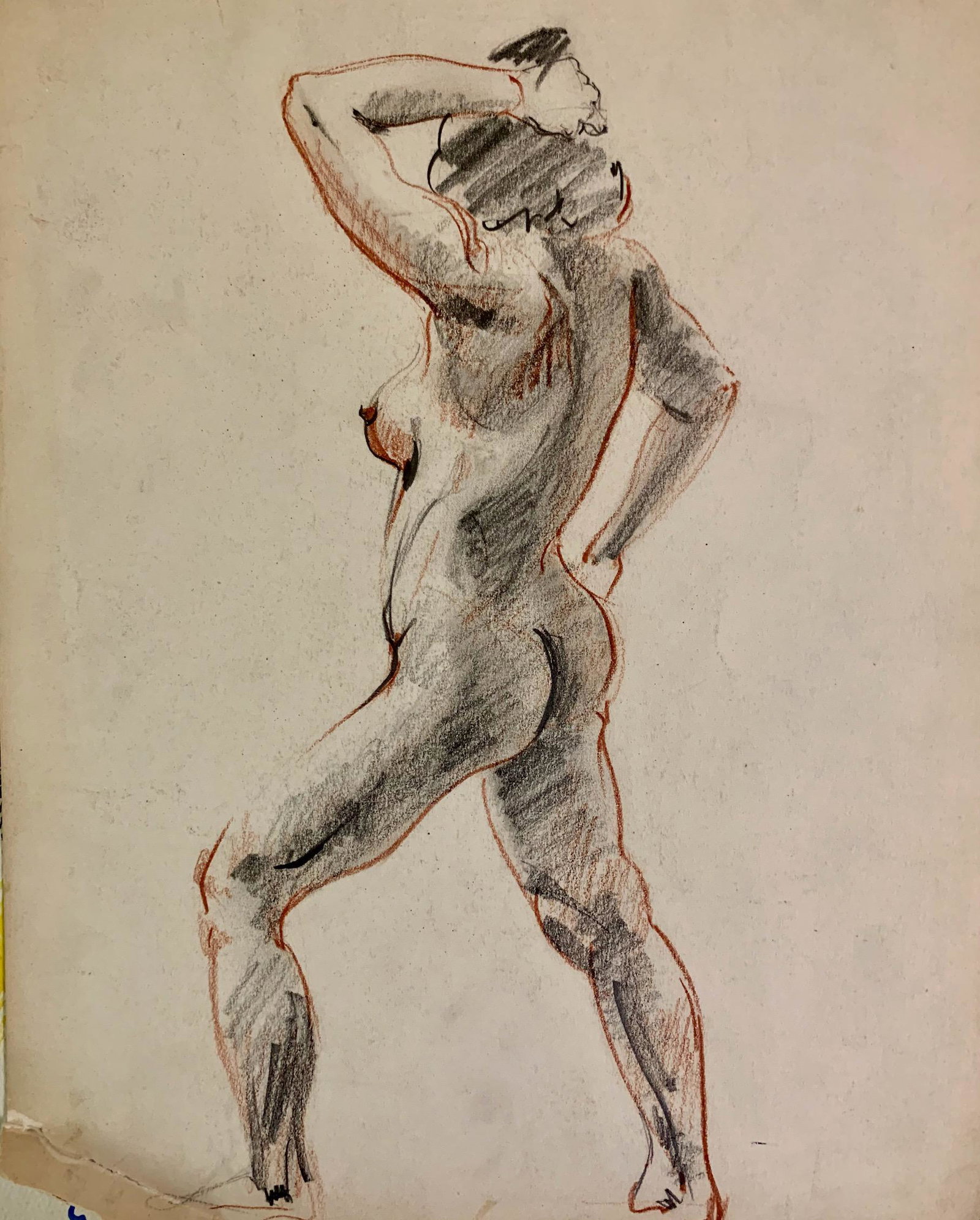 John William Benson American Artist Abstract work: John William Birger Benson (1904-1978), American Artist, Abstract Expressionist work, pre-war modernism, signed mixed-media, sheet size, 14 x 11", Exhibited with: Kennedy Galleries, New York, NY, show