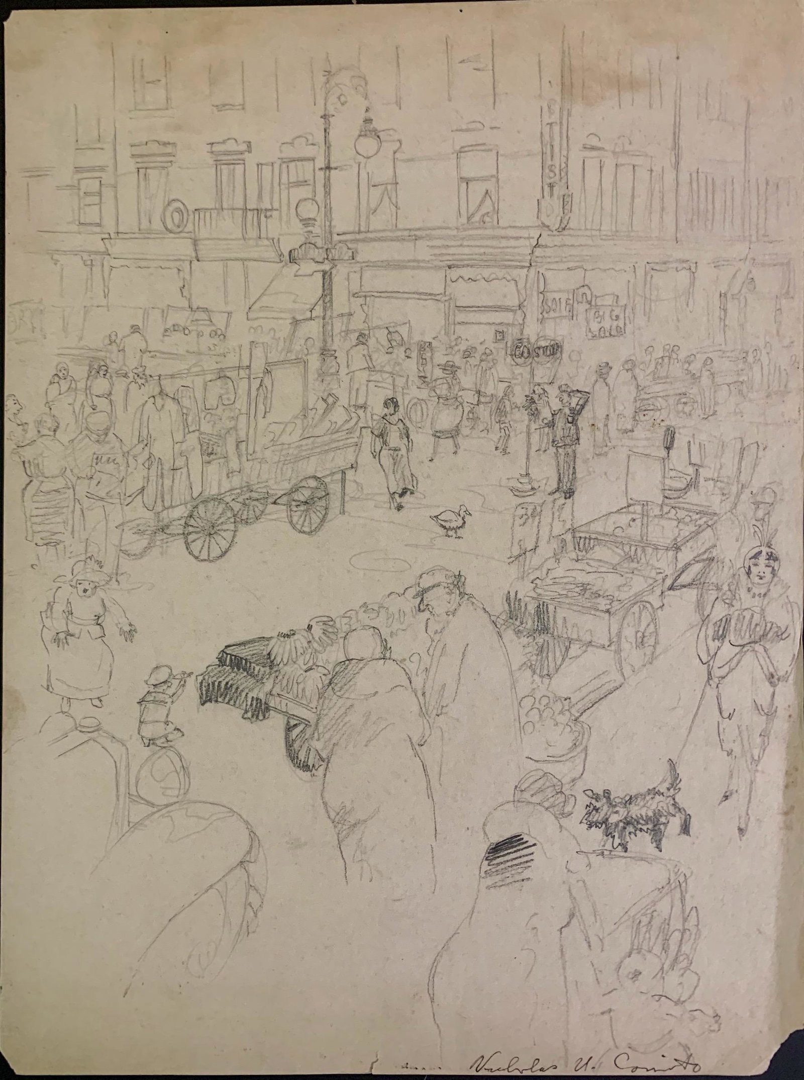 Nicholas U. Comito American Artist, New York City: Nicholas U. Comito American Artist, New York City, Signed, sheet size 14 3/4 x 11". n addition to the information you have, Nicholas Comito, served in San Antonio Texas during WW2. While stationed at 