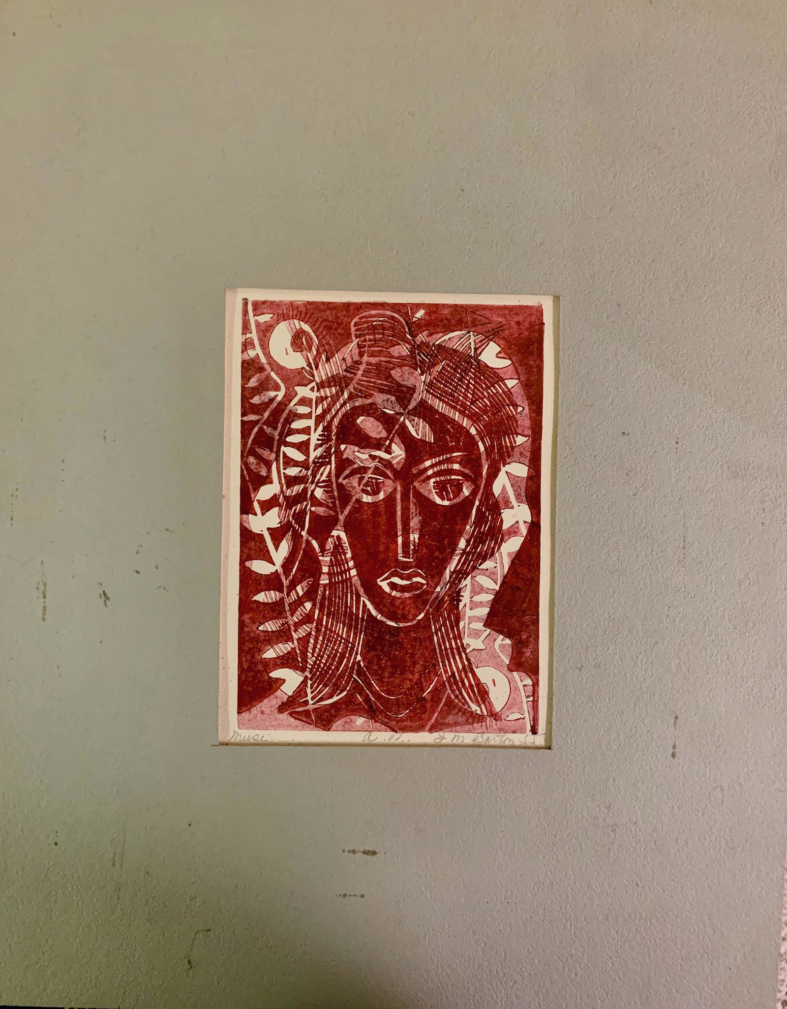 John Murray Barton, Color Woodcut, signed: John Murray Barton, Color Woodcut, image size, 7 x 5", signed