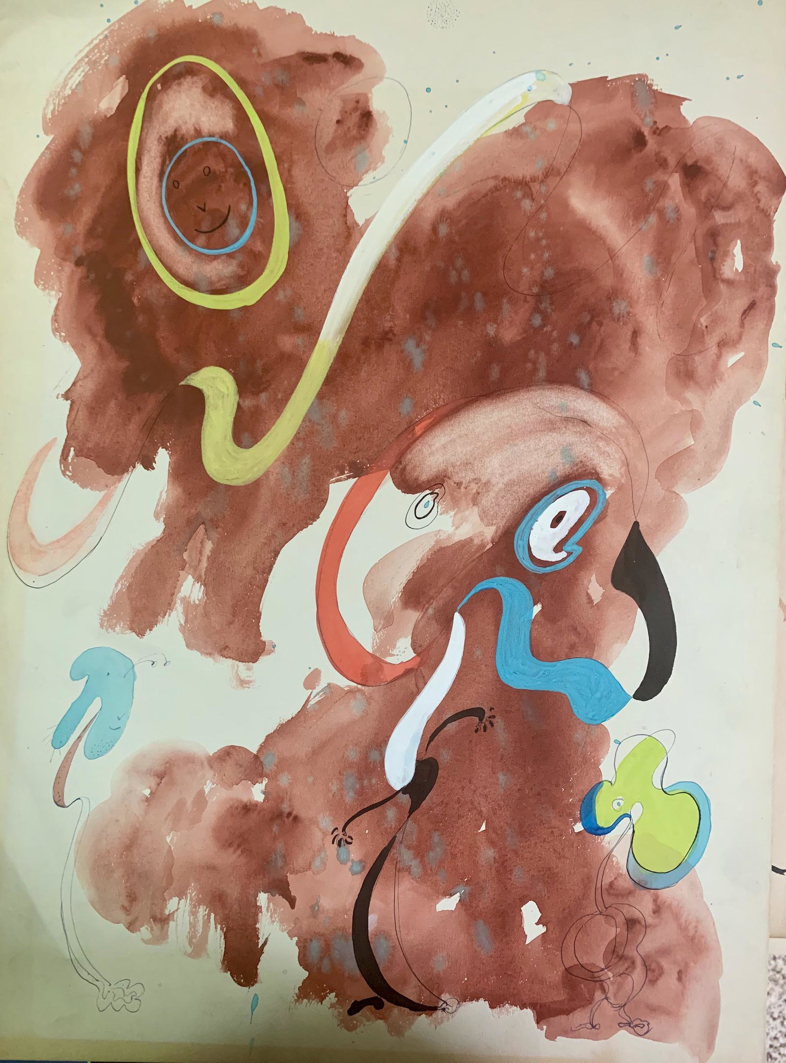 John William Benson, American Artist Abstract: John William Birger Benson, American Artist, Abstract Expressionist work, sheet size 19 1/4 x 13 3/4"