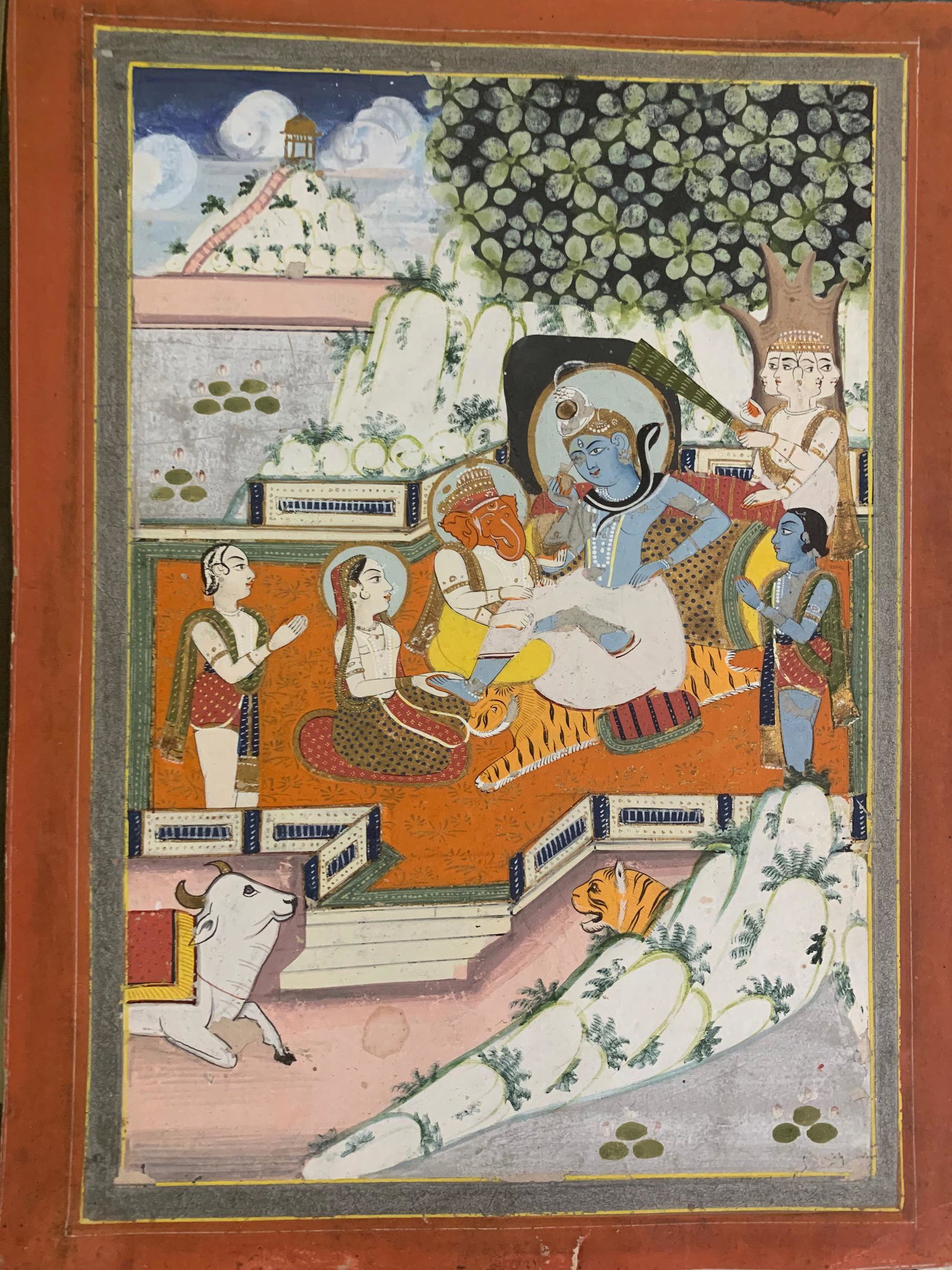 Indian Mughal Painting: Indian Mughal Painting, image size 10 x 7".