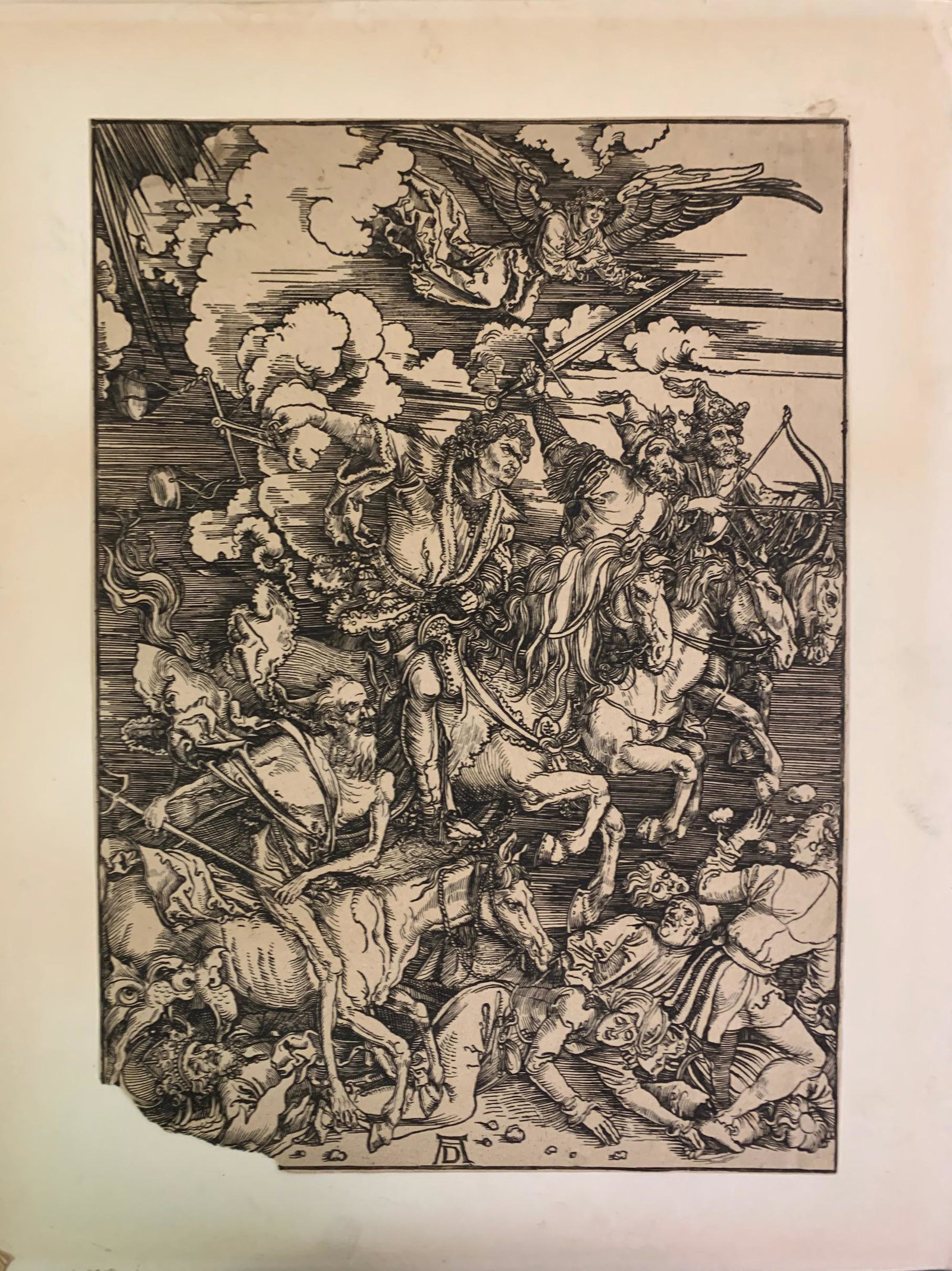 Albrecht Durer, German Artist, woodcut: Albrecht Durer, German Artist, woodcut, this piece is on laid paper with the laid lines being close together. I will get better photos including one with light shining through the paper. I was able to