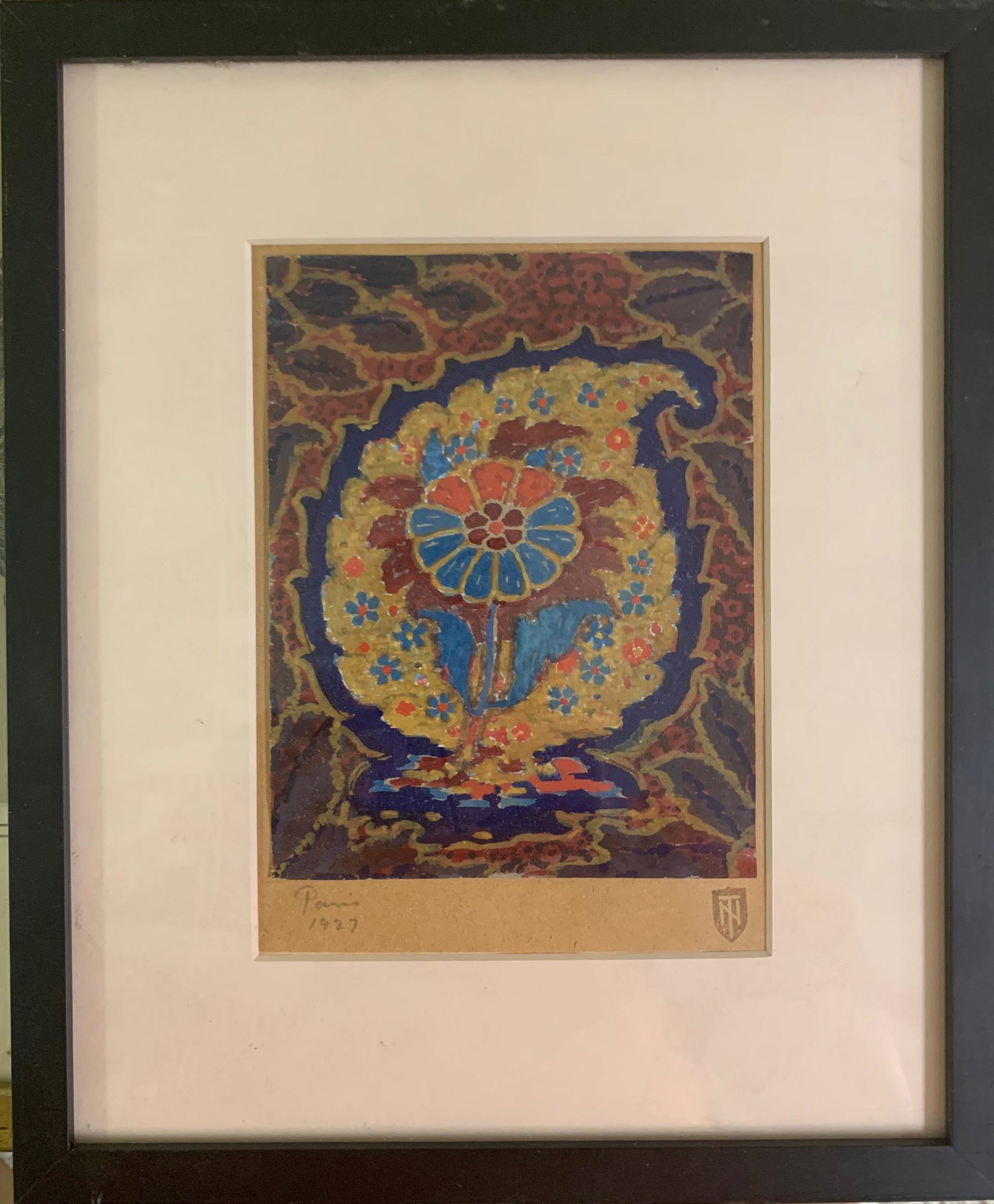Nishan Toor, American Artist, Arts & Crafts: Nishan Toor, American/Armenian Artist,image size, 6 1/2 x 5 1/4", Arts & Crafts These were original Arts & Crafts designs created for Liberty & Co. in England Sculptor. Born in Harpoot, Armenia on Feb