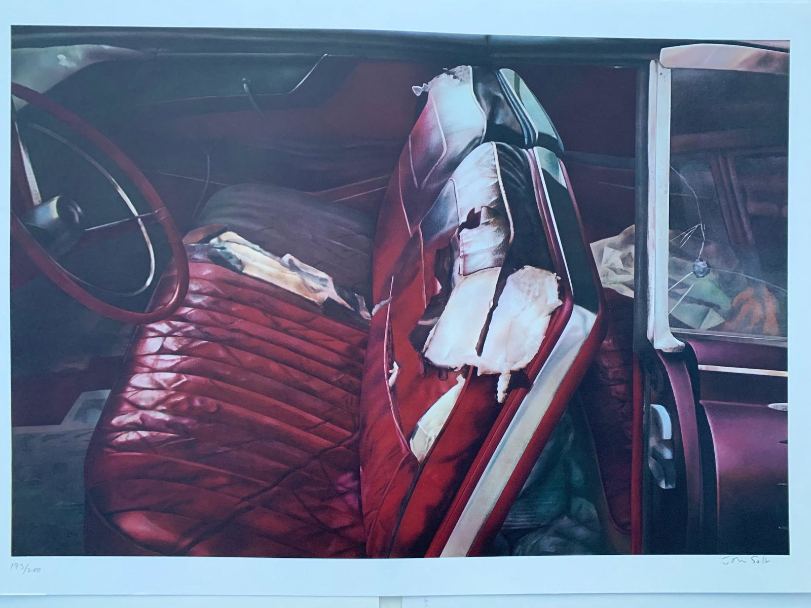 John Salt, English Artist,lithograph,signed: John Salt, English Artist, offset colored lithograph, signed, 193/200