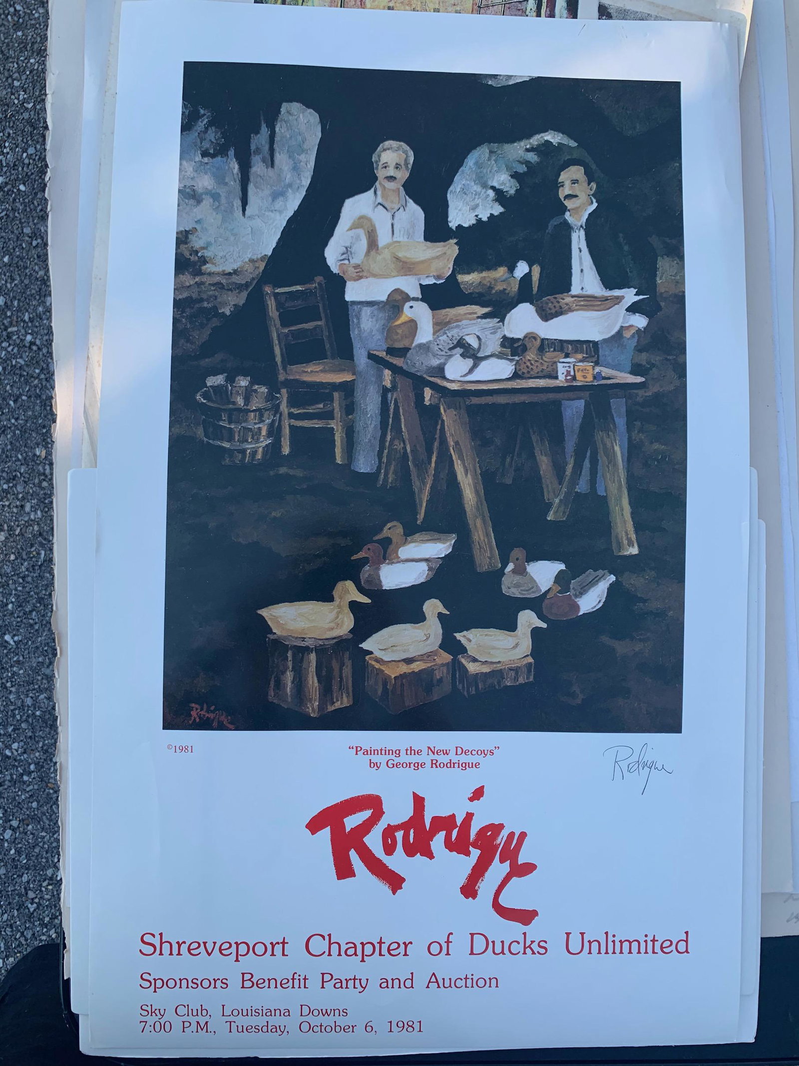 George Rodrigue, American Artist, signed poster: George Rodrigue, signed posters, Blue Dog fame, Louisiana