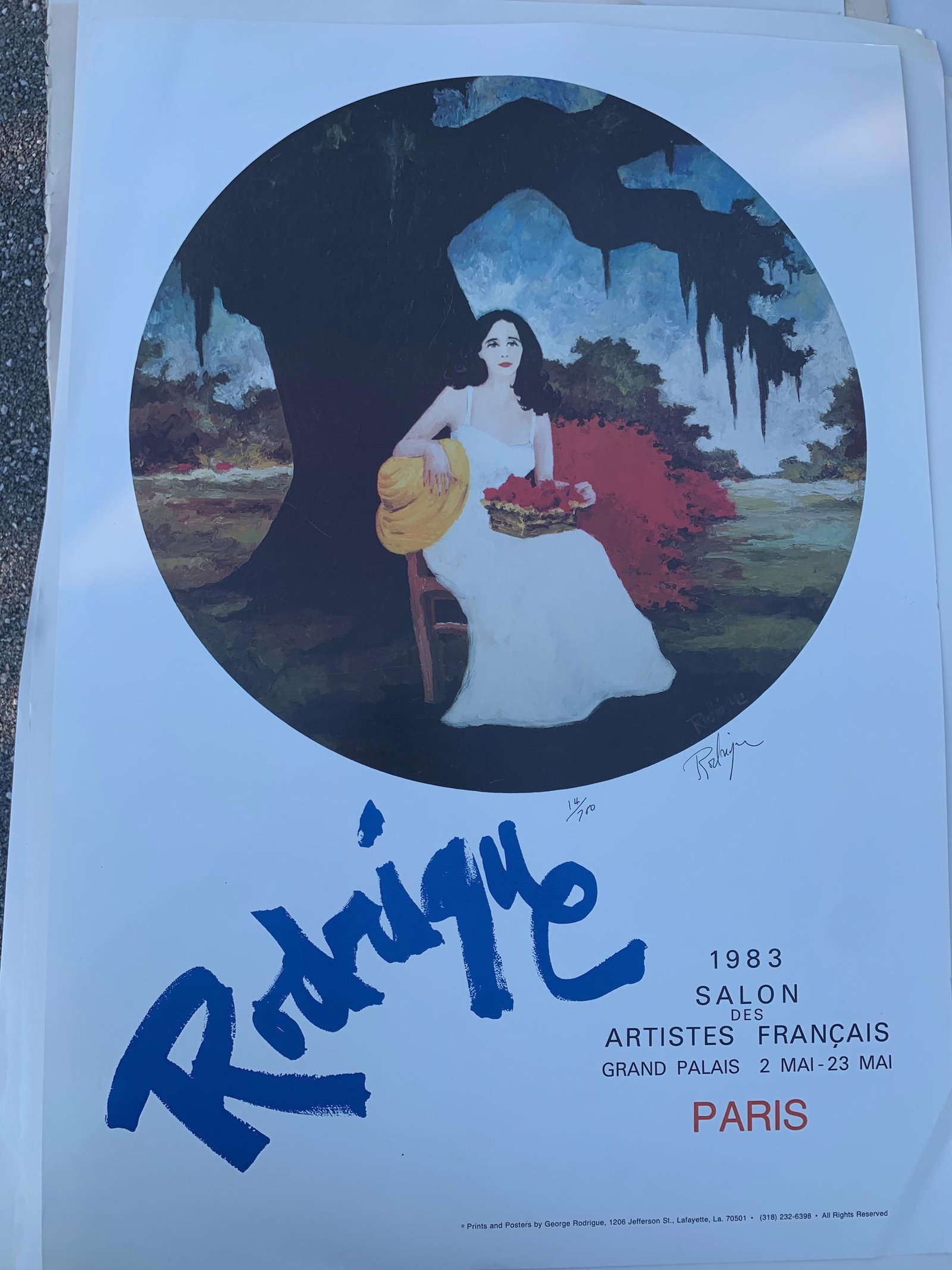 George Rodrigue, American Artist, signed poster: George Rodrigue, signed posters, Blue Dog fame, Louisiana