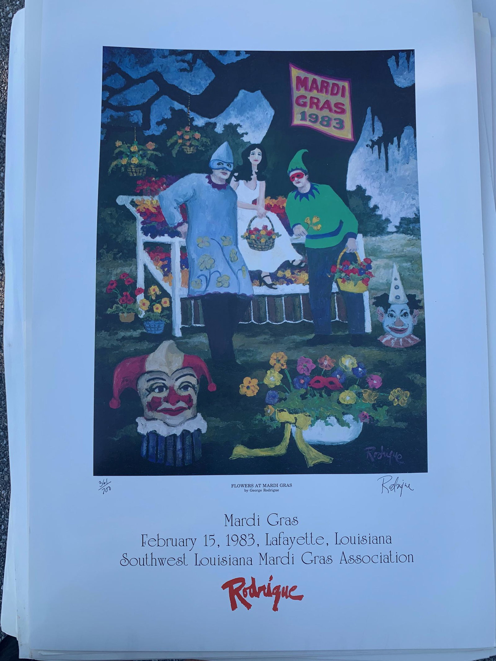 George Rodrigue, American Artist, signed poster: George Rodrigue, signed posters, Blue Dog fame, Louisiana