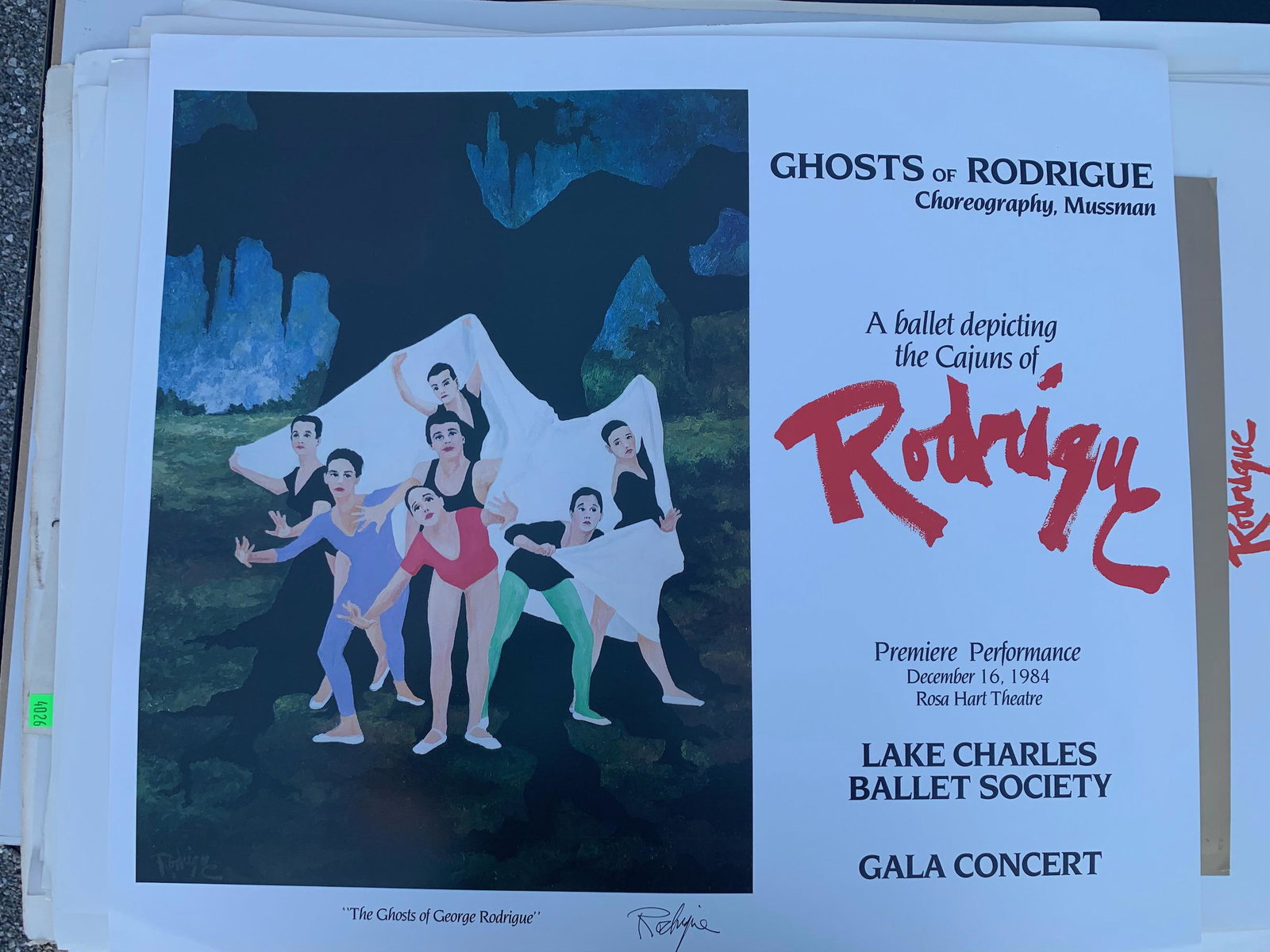 George Rodrigue, American Artist, signed poster: George Rodrigue, signed posters, Blue Dog fame, Louisiana
