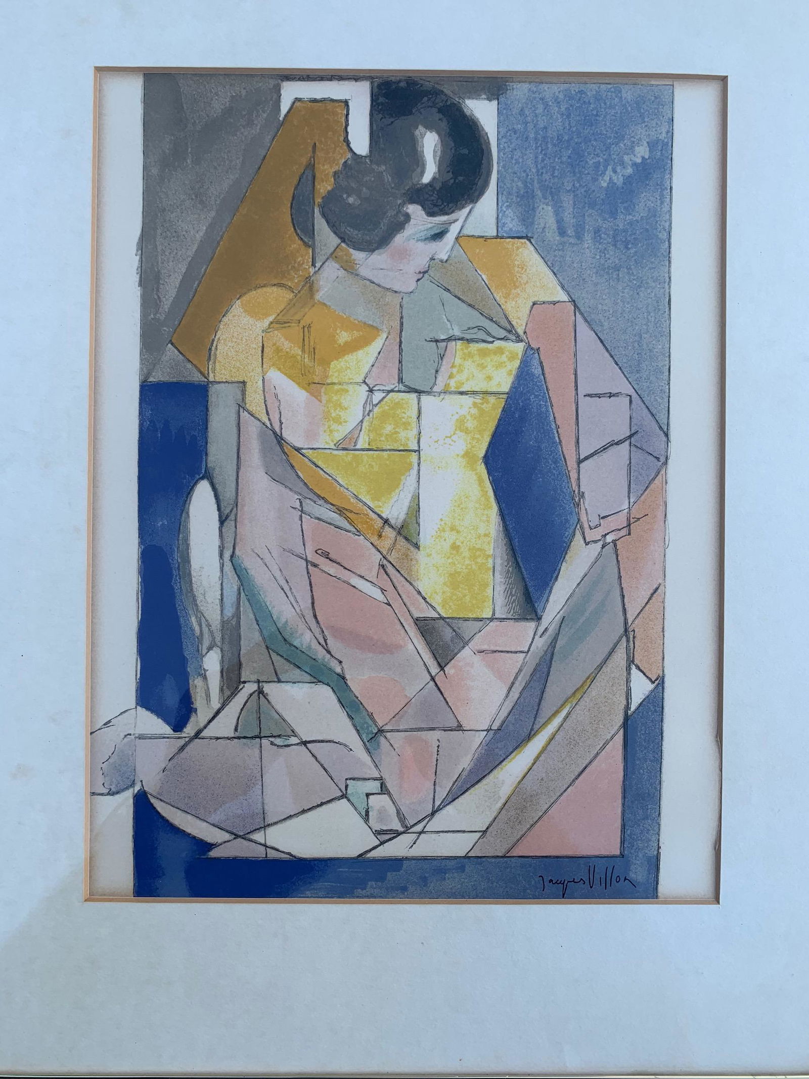 Jacques Villon, French Artist, pochoir, signed: Jacques Villon, French Artist, pochoir, on paper, sight size, 12 1/2 x 9 1/2", signed