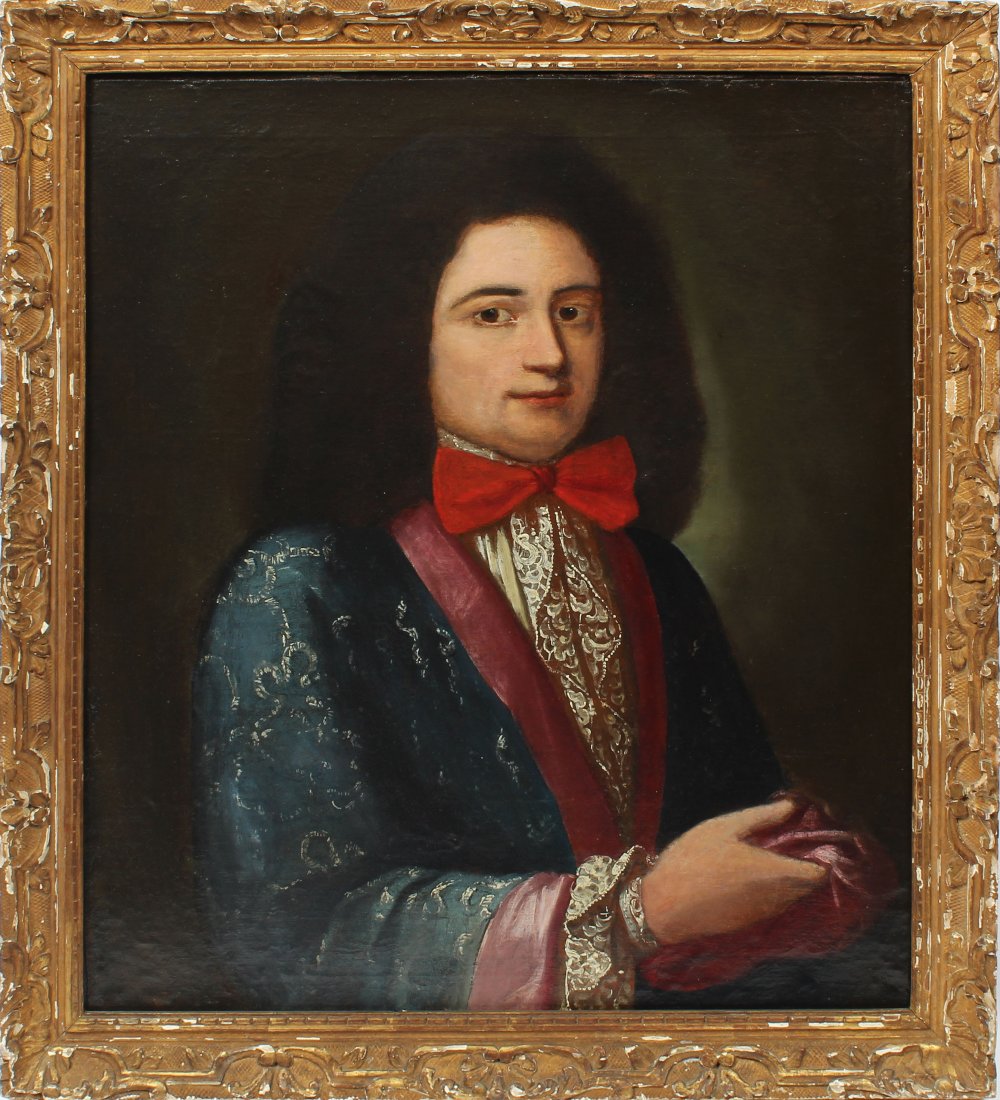 Antique 18th C French Old Master Portrait Oil Painting (1 of 4)