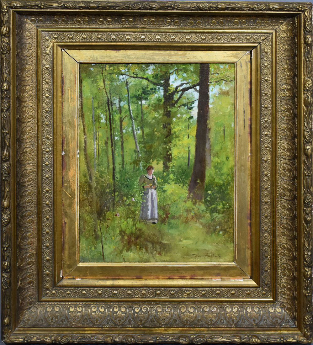 Thomas Anshutz Forest Interior Landscape Oil Painting (1 of 6)