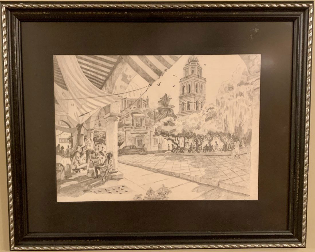 American Southern Scene Signed dated original (1 of 4)