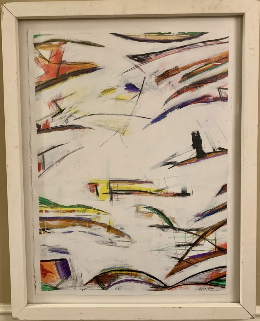 American Abstract Expressionist Painting Signed (1 of 4)