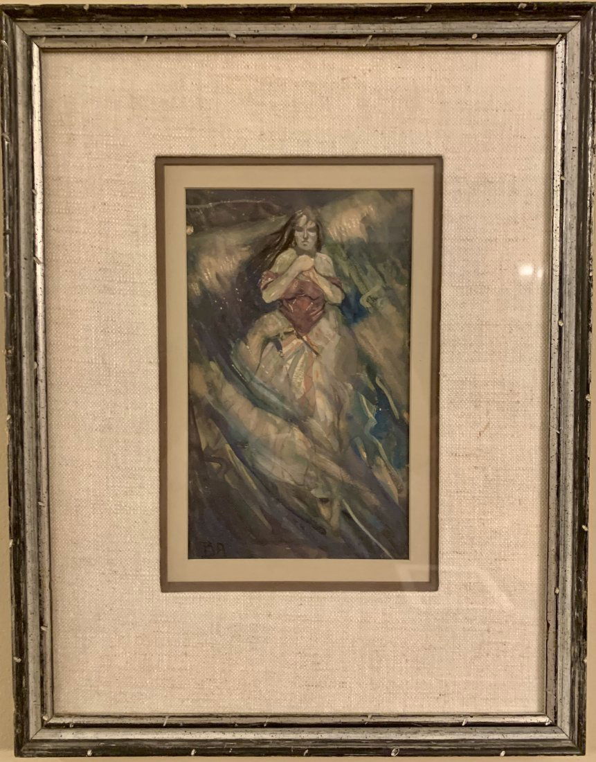 Brandywine School Artist Delaware Brandt Hoffman: W/C, Initlialed LL, 10 1/2 x 9 3/4", A native of Wilmington, Delaware, Alexander probably studied at the School of Industrial Art in Philadelphia, and then spent some time in Europe in 1929. He comple