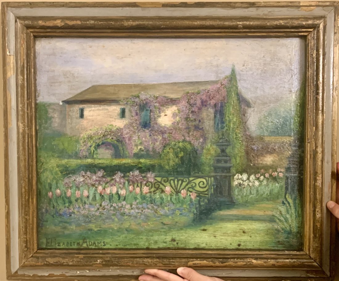 American Impressionist Mobile Alabama Artist: O/B, SLL, 15 x 19", Exhibited at the Mobile, Alabama Art League. Painting is Signed by Elizabeth Adams. She studied art in New York City.