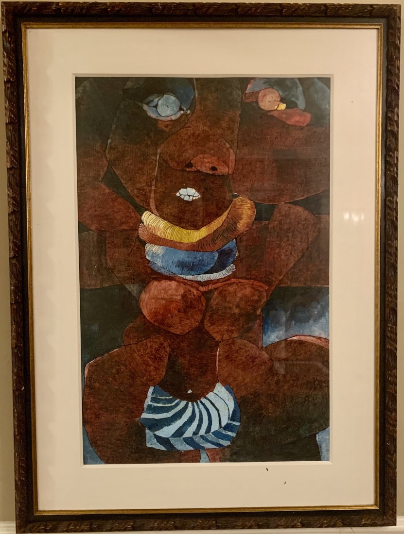 Leonard Matsoso Oil painting signed South Africa: O/B, SLR, 1974, 28 1/2 x 19", Leonard Tshela Mohapi Matsoso was born in Pimville, Soweto. From 1962 to 1970, while still at school, Matsoso studied at the Jubilee Art Centre under Cecil Skotnes, Sydne