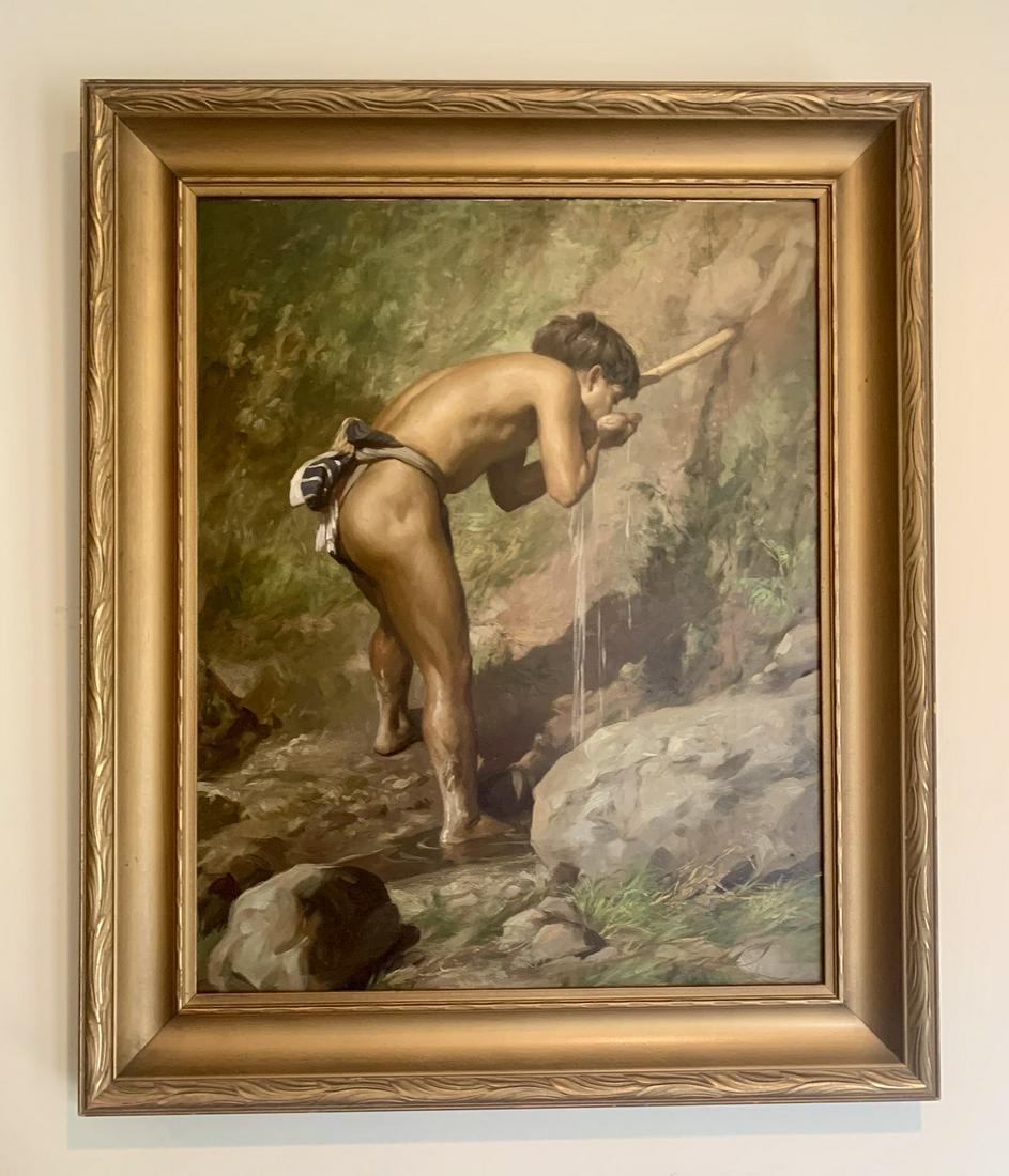 American Impressionist Native American Indian Scene (1 of 6)