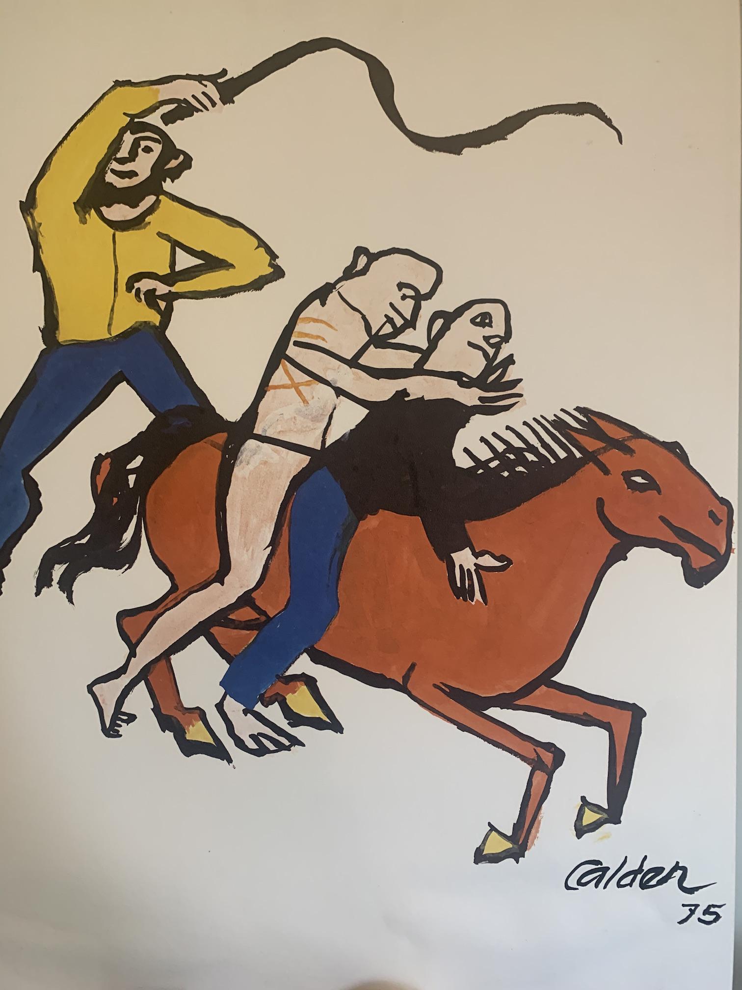 Alexander Calder Lithograph: Colored Lithograph, 30 x 23"