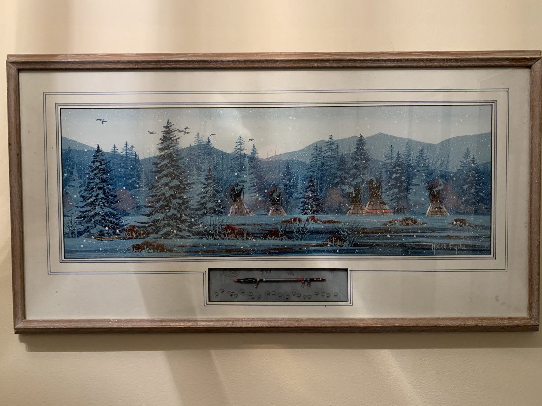 Roger Flythe American Artist Colorado New Mexico: Acrylic, SLR, 9 1/2 x 27", Roger Flythe is a well collected Colorado and New Mexico Artist specializing in Western and Wildlife art. Part of the year he lives in Colorado and the other part he lives i
