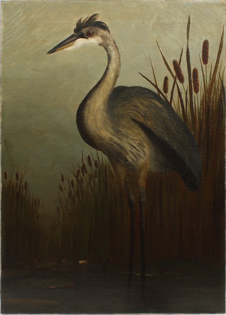 Antique American Sporting Art Audubon Circle Painting (1 of 5)