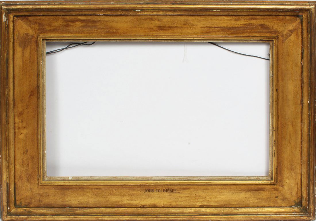 Antique Arts And Crafts Wide Gold Leaf Painting Frame (1 of 5)