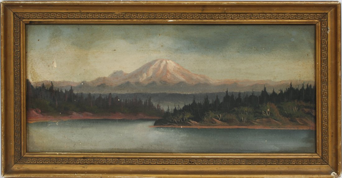 Hudson River School Western Mountain Landscape Painting (1 of 5)