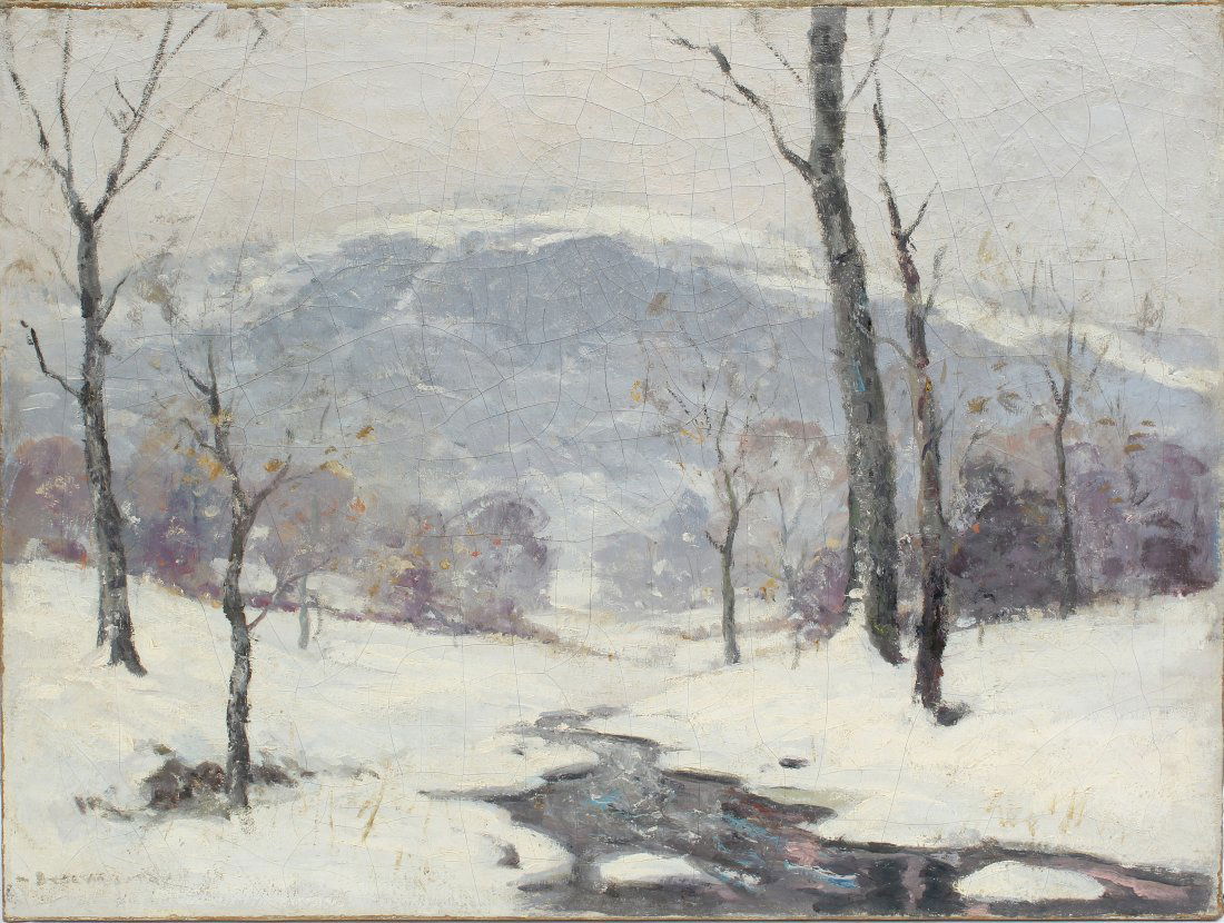 Antique New England Impressionist Landscape OC Painting (1 of 6)