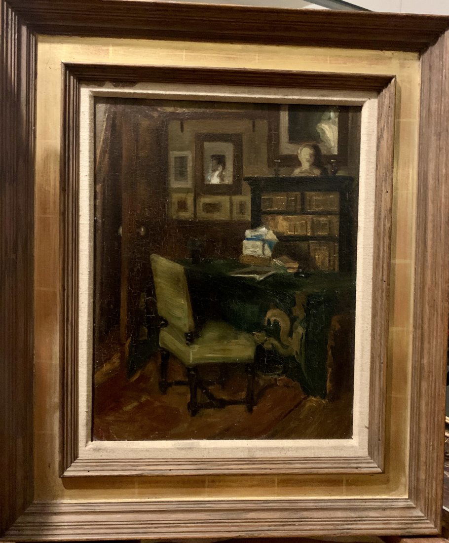 American Impressionist Painting of Elegant Interior (1 of 6)