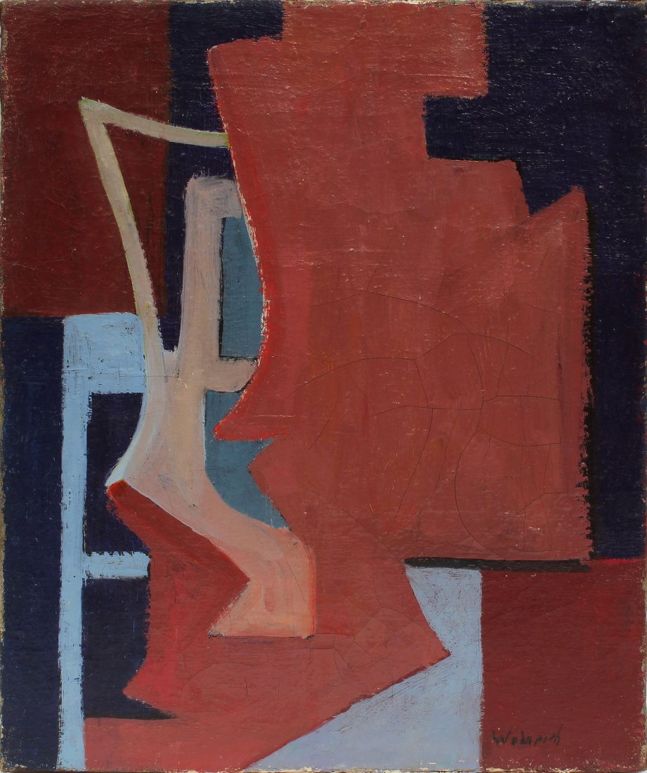 Antique Abstract Expressionist Listed & Signed Painting (1 of 5)