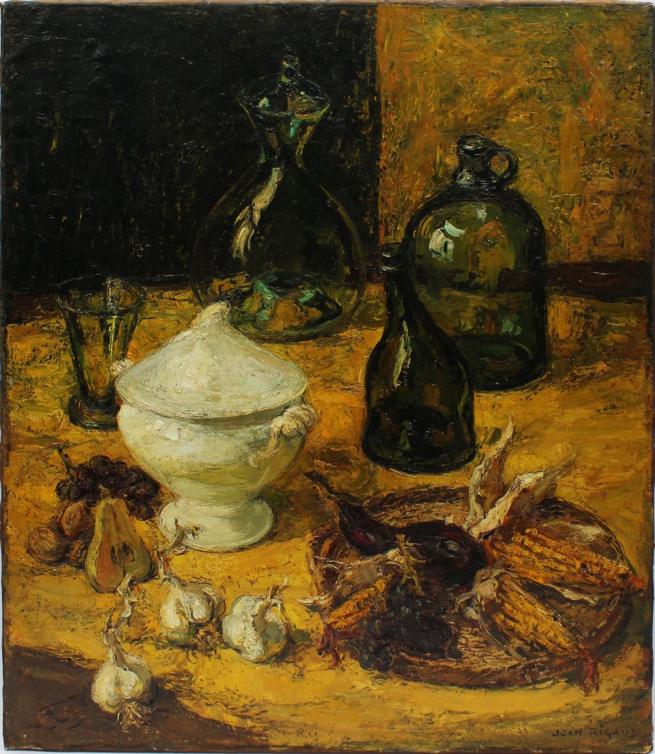 Jean Rigaud Listed French Modern Garlic Painting (1 of 7)