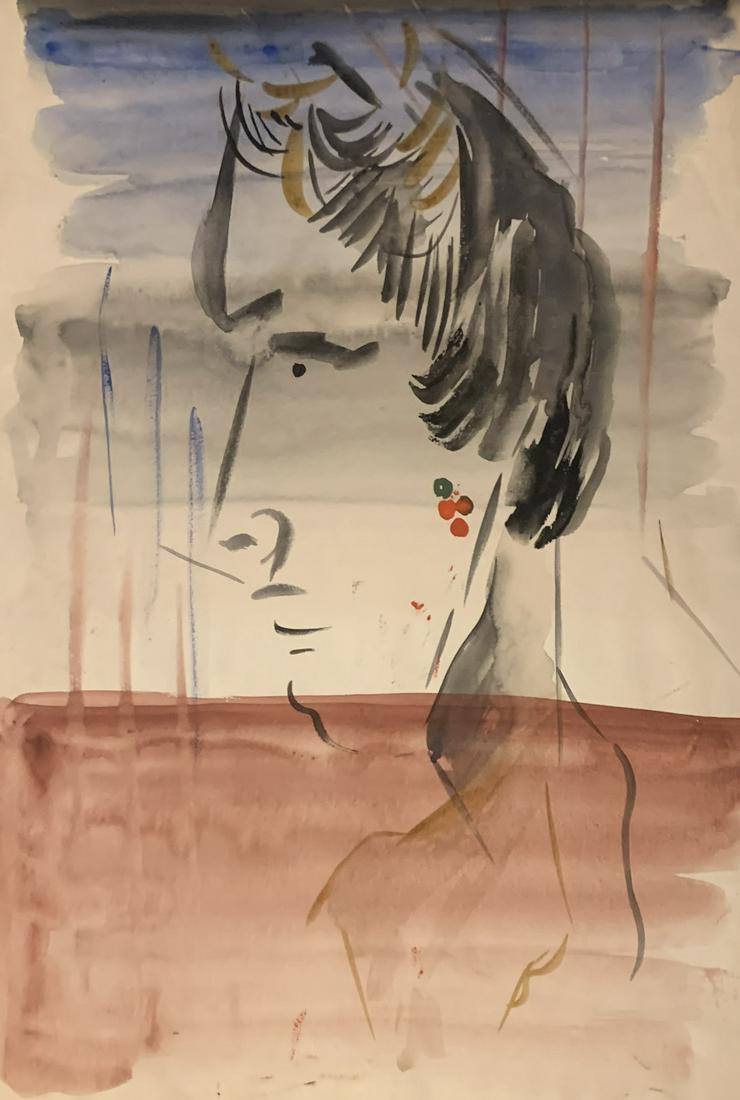 John William Benson, American Artist, Abstract: John William Birger Benson (1904-1978), American Artist, Abstract Expressionist work, pre-war modernism, estate stamped, watercolor, 1939. Exhibited with: Kennedy Galleries, New York, NY, show of mari