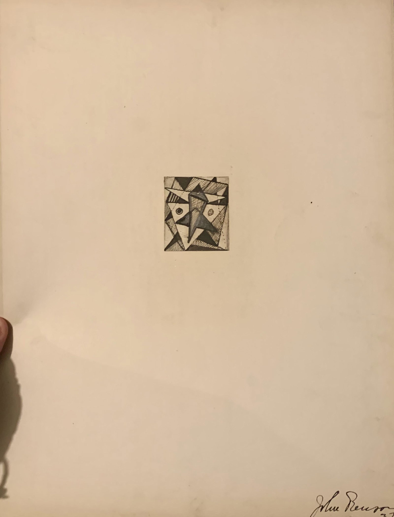 John William Benson, American Artist, Abstract: John William Birger Benson (1904-1978), American Artist, Abstract Expressionist work, pre-war modernism, signed lower right (SLR), mixed media, 1937. Exhibited with: Kennedy Galleries, New York, NY, s
